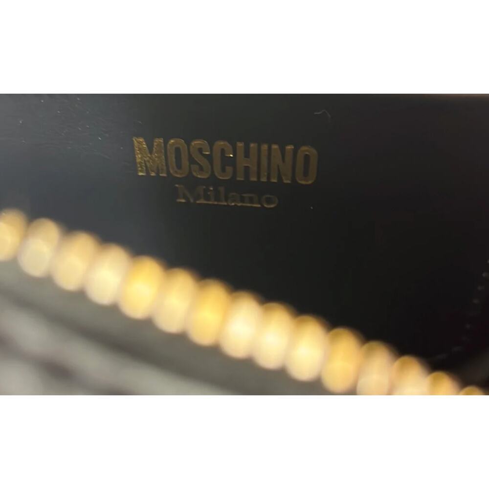 Moschino Heart Bag Leather Black Multicolored Crossbody Alphabet 90's Barbie - Picture 10 of 16